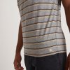 Signature Crew Tee in Heather Grey Sunset Stripe - Image 4