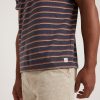 Signature Crew Tee in Navy Sunset Stripe - Image 4