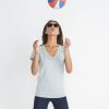 Slub V-neck - Varsity Grey - Image 2