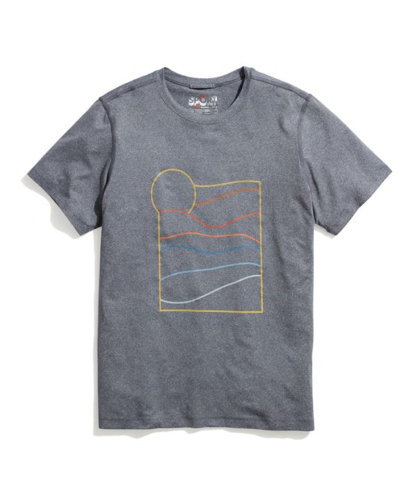 Sport Crew Graphic Tee in Anthracite