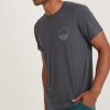 Sport Crew Graphic Tee in Dark Heather Grey - Image 2