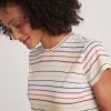 Swing Crew Tee in Rainbow Stripe - Image 3