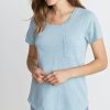 Boyfriend Pocket Tee in Aquamarine - Image 2