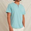 Short Sleeve Henley in Green Mist - Image 2