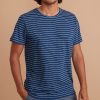 Signature Crew Tee in Indigo/White Stripe - Image 2