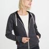Signature Zip Lined Hoodie in Faded Black - Image 3