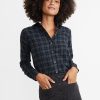 Kendall Button Down in Green Plaid - Image 3