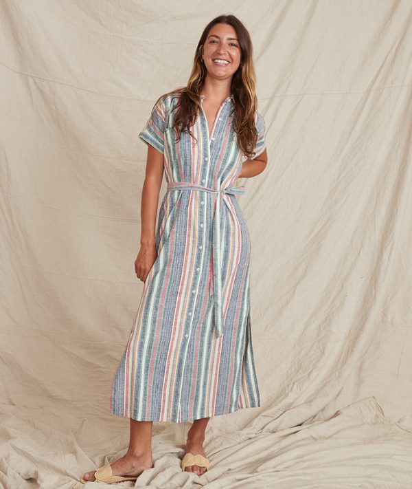 Simone Dress in Multi Stripe