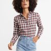 Kendall Button Down in Red Plaid - Image 3