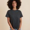 Boyfriend Crew Tee in Faded Black - Image 3