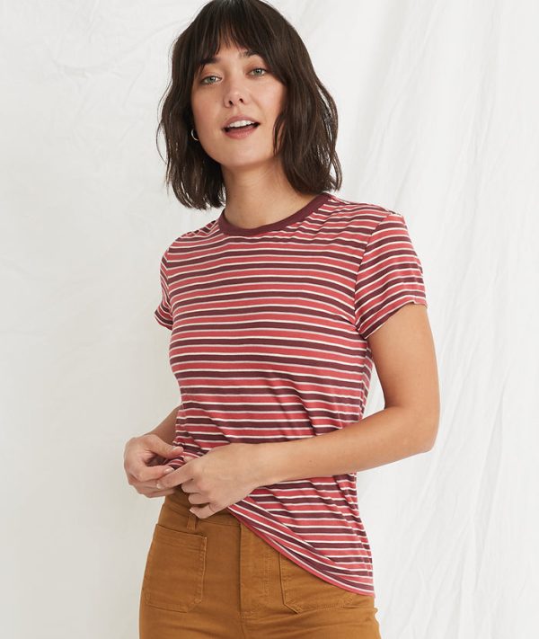 Classic Crew in Red Multi Stripe