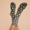 Crew Sock in Smiley Print - Image 3