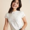 Classic Crew Tee in White Cherry Print - Image 5