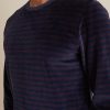 Velour Crewneck in India Ink/Red Stripe - Image 3