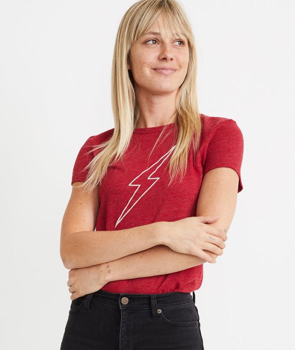 Electric Graphic Tee in Biking Red
