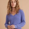 Ezra V-Neck Sweater in Marlin - Image 5
