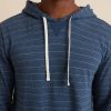 Double Knit Pullover Hoodie in Navy/White - Image 3