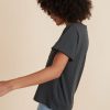 Boyfriend Crew Tee in Faded Black - Image 2