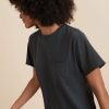 Boyfriend Crew Tee in Faded Black - Image 4