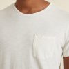 Saddle Hem Pocket Tee in White - Image 3