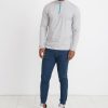 Huntley Quarter Zip in Light Heather Grey - Image 3