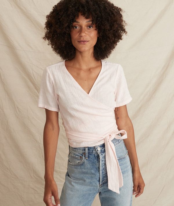 Marilyn Wrap Top in Rosewater