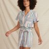 Lucy Resort Button Down in Multi Stripe - Image 2