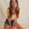 V-Neck Tee in Lemon Drop - Image 4
