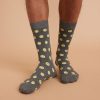 Crew Sock in Smiley Print - Image 2