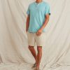 Short Sleeve Henley in Green Mist - Image 3