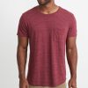 Saddle Pocket Tee in Tawny Port/Black Stripe - Image 2