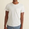 Saddle Hem Pocket Tee in White - Image 2