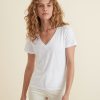 Classic V-Neck Tee in White - Image 2