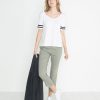 Varsity Stripe Tee in Snow White - Image 4