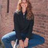 Women's Corbet Quarter Zip Pullover in Black - Image 2