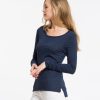 Longsleeve Hi-Low Crewneck - Mood Indigo - Image 2