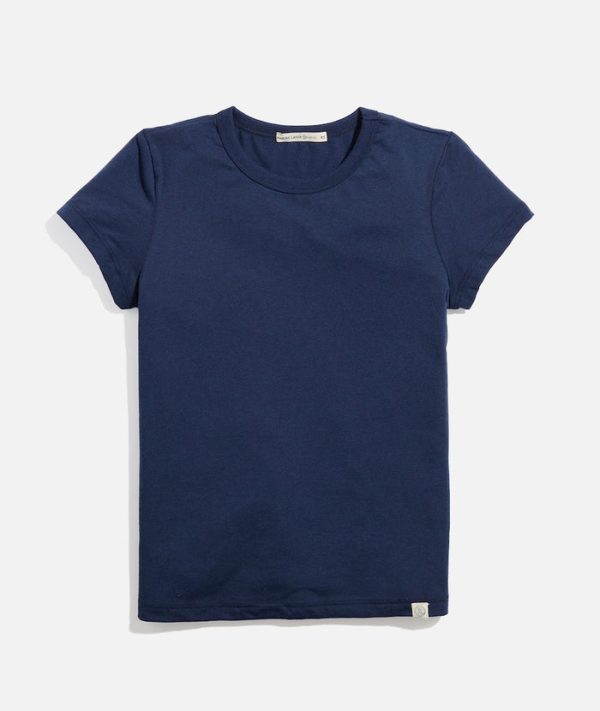 Women's Re-Spun Signature Crew in Navy