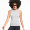 Charlie Tomboy Tank - Grey & White Stripe - Image 2