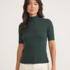 Lexi Rib Mock Neck Top - Image 2