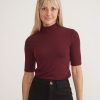 Lexi Rib Mock Neck Top - Image 3