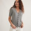 Lexi Rib Button Top - Image 2