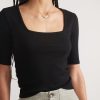 Lexi Rib Square Neck Top - Image 2