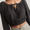 Tiana Double Cloth Cropped Blouse - Image 2