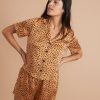 Washable Silk Short in Abstract Cheetah Print - Image 3