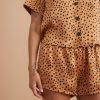 Washable Silk Short in Abstract Cheetah Print - Image 2