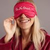 Washable Silk Sleep Mask in Pink Do Not Disturb - Image 4