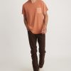 Vintage Heavy Slub Pocket Tee in Amber Brown - Image 5