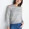 Banks Crewneck in Light Heather Grey - Image 4