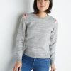 Banks Crewneck in Light Heather Grey - Image 5
