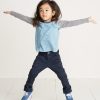 Mini Double Knit Baseball Raglan in Aegean Blue - Image 5